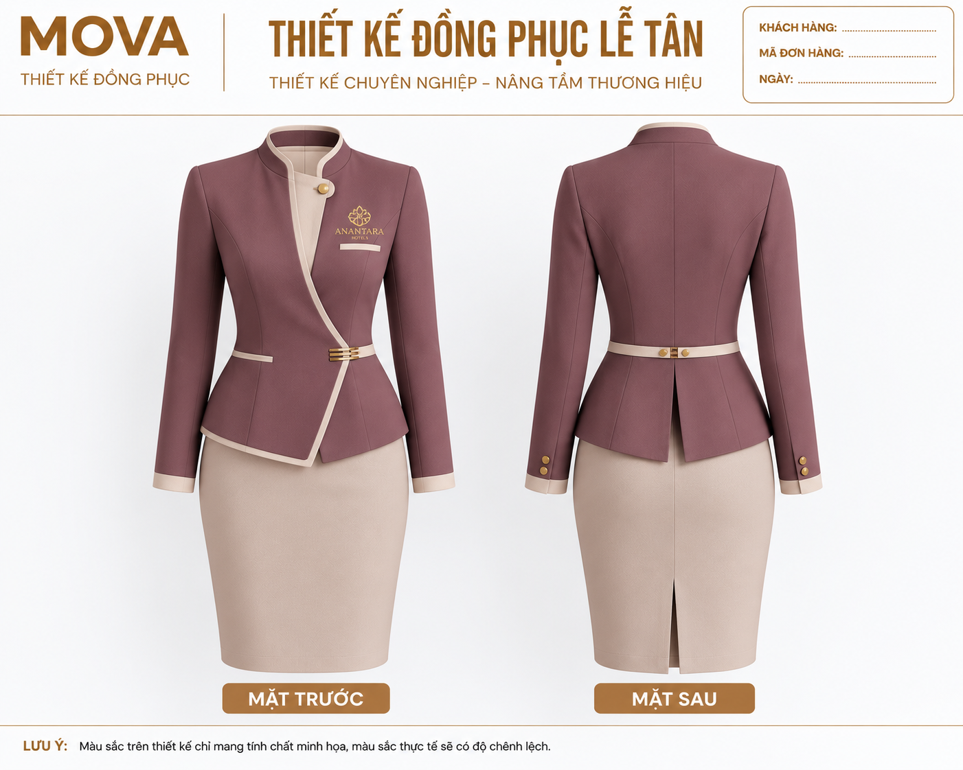 Đồng phục lễ tân Anantara Hotels