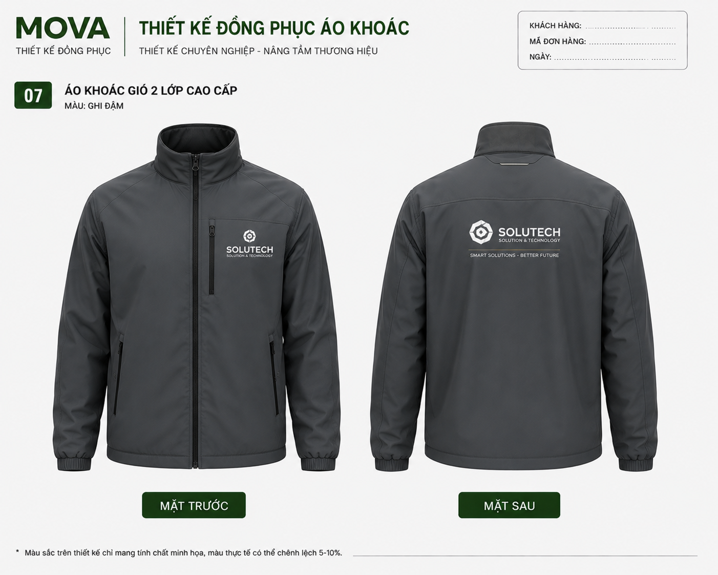 Áo khoác doanh nghiệp SOLUTECH