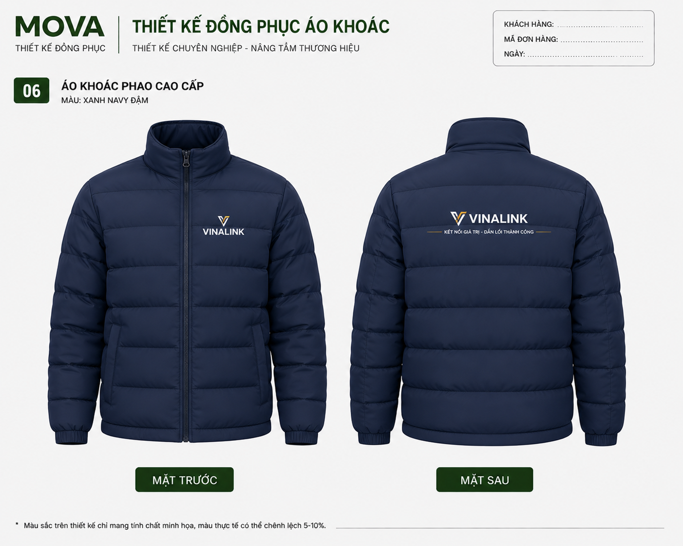 Áo khoác doanh nghiệp VINALINK
