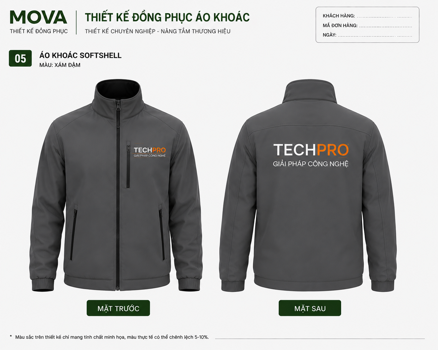 Áo khoác doanh nghiệp TECHPRO