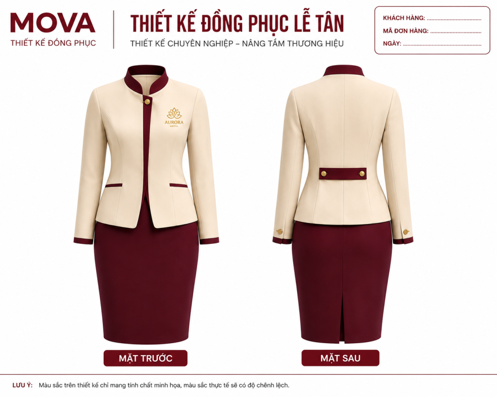 Đồng phục lễ tân Aurora Hotel