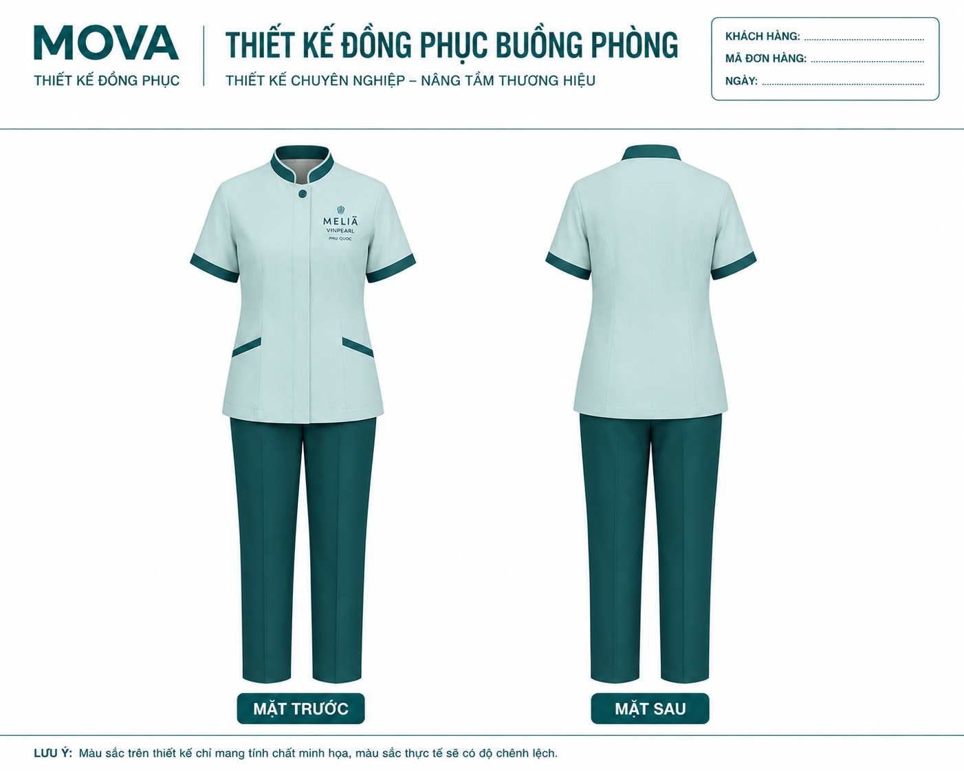 Đồng phục buồng phòng Melia Vinpearl Phú Quốc
