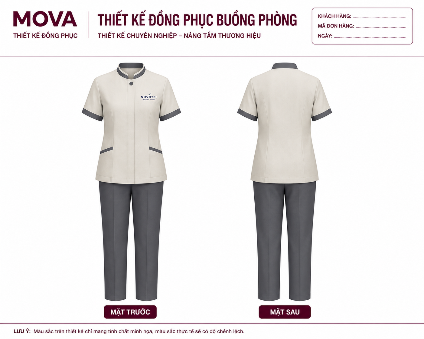 Đồng phục buồng phòng Novotel