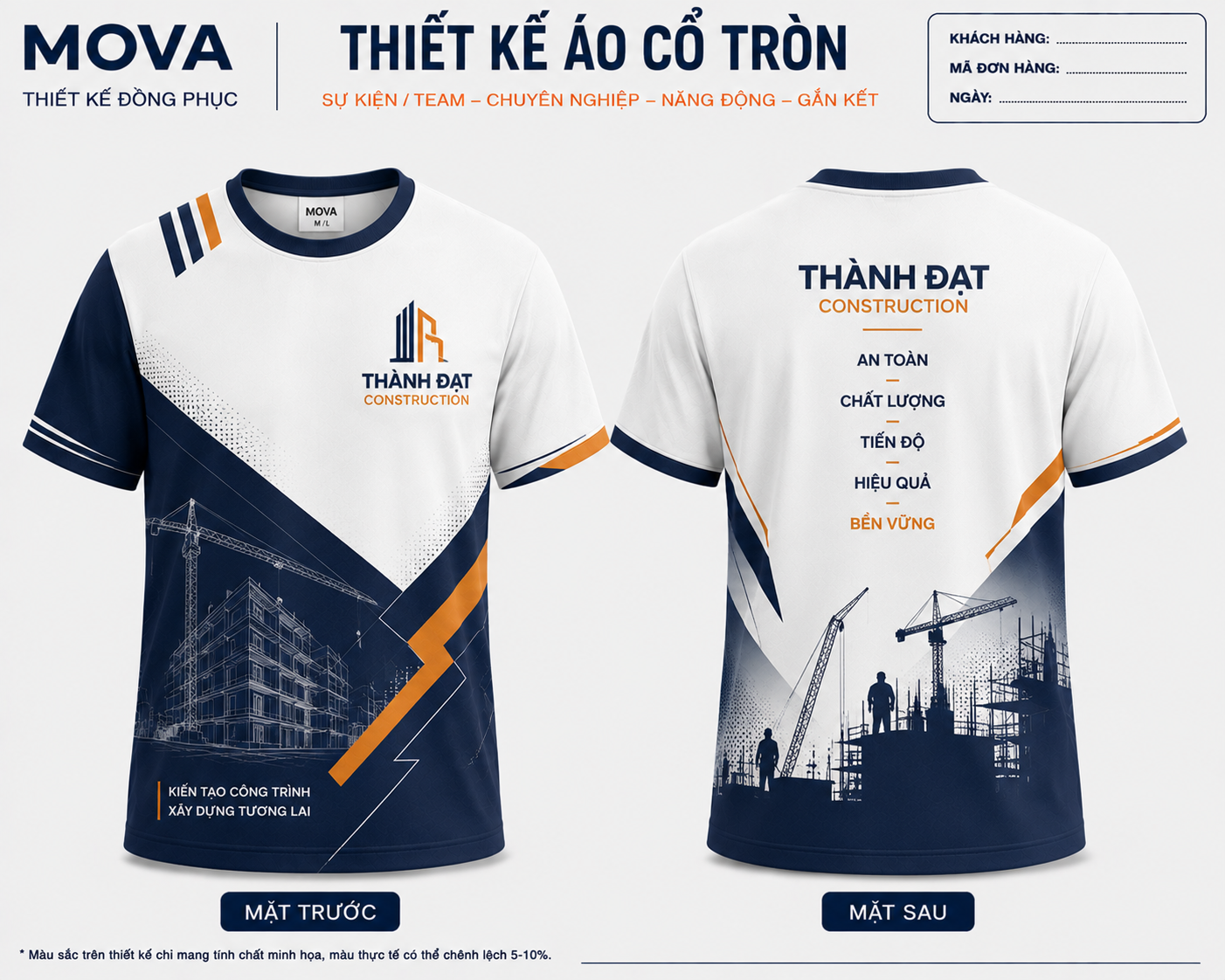 Áo Cổ Tròn Thành Đạt Construction