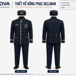 Đồng Phục Bellman Navy Viền Be Bellman Hotel & Resort