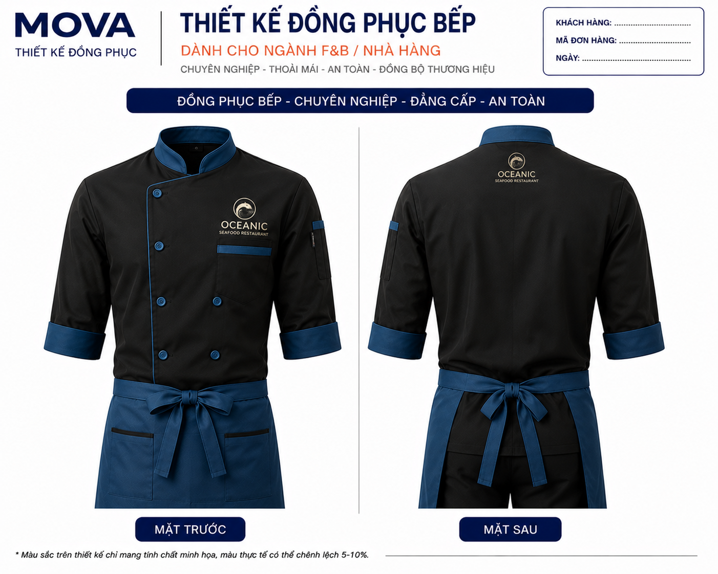 Đồng Phục Bếp Oceanic Seafood Restaurant