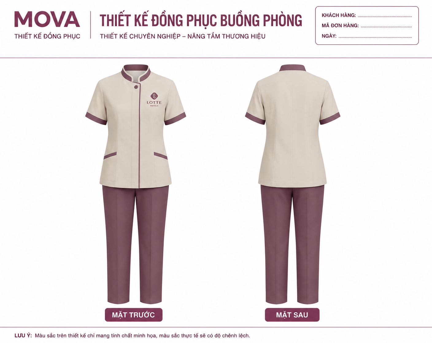 Đồng phục buồng phòng Lotte Hotels
