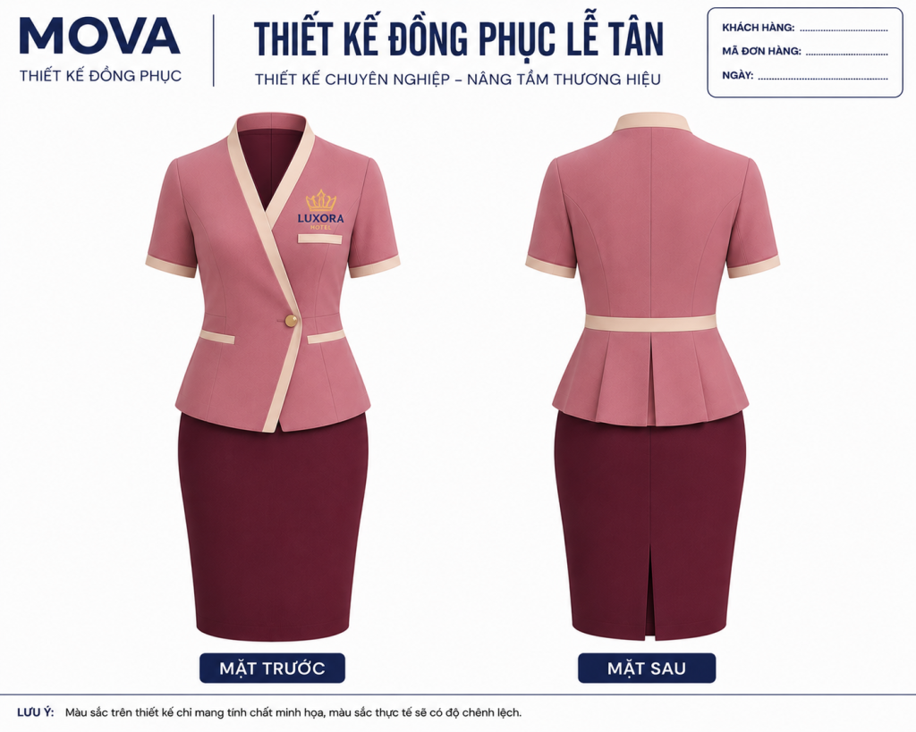 Đồng phục lễ tân Luxora Hotel Premium