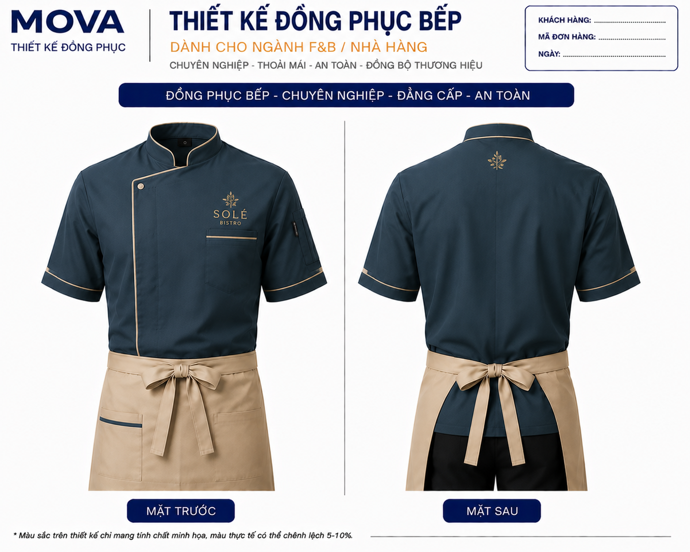 Đồng Phục Phục Vụ Golden Bite Restaurant