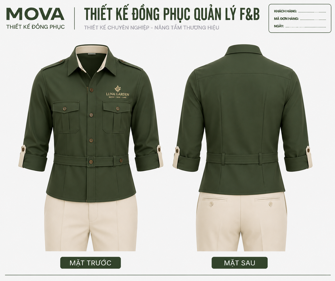 Đồng Phục Quản Lý Luna Garden Bistro