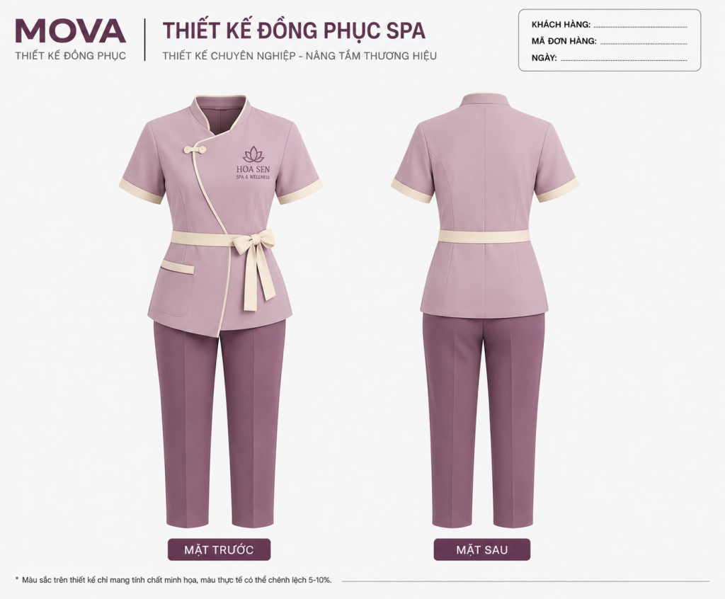 Đồng Phục Spa Hoa Sen