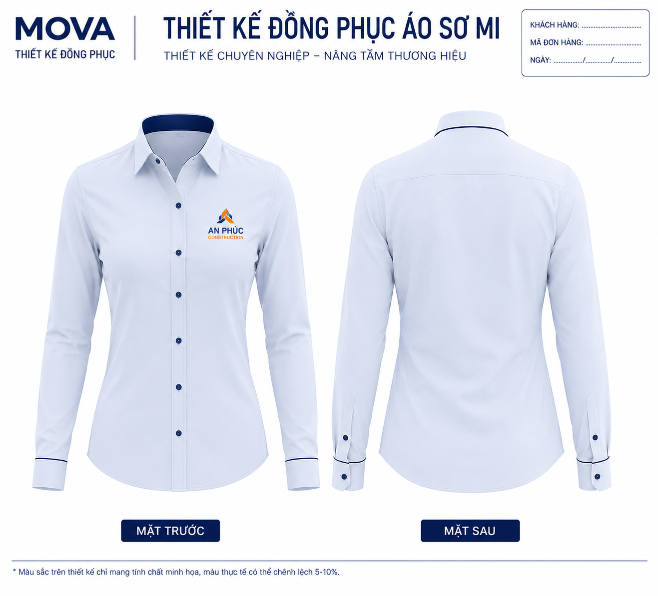 Áo sơ mi doanh nghiệp AN PHÚC CONSTRUCTION
