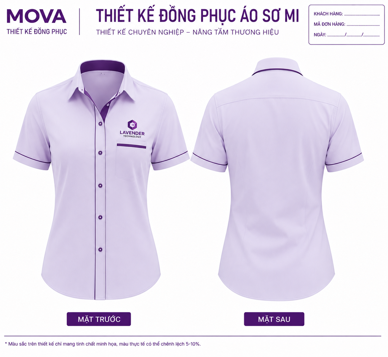 Áo sơ mi doanh nghiệp LAVENDER TECHNOLOGY