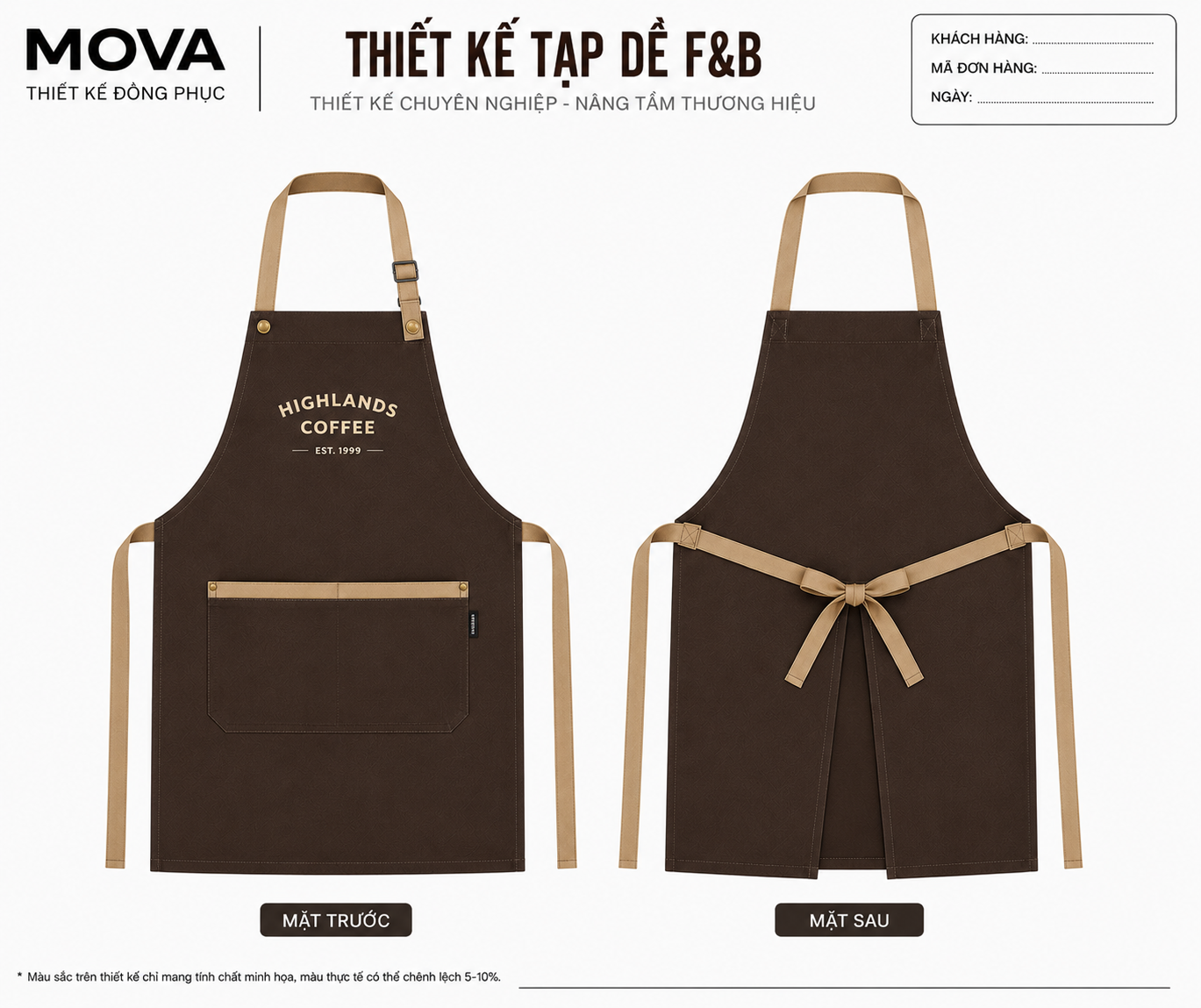 Tạp Dề F&B Highlands Coffee