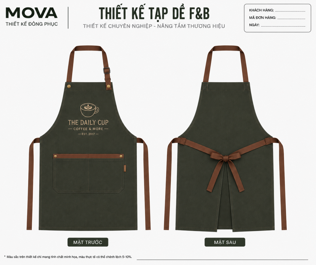 Tạp Dề F&B The Daily Cup