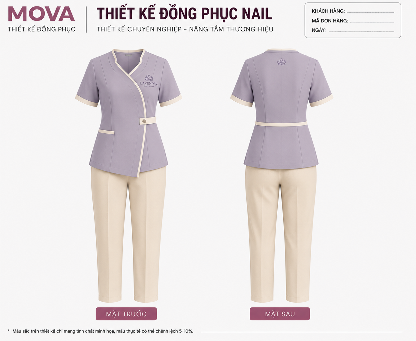 Đồng Phục Nail Lavender Nail & Spa