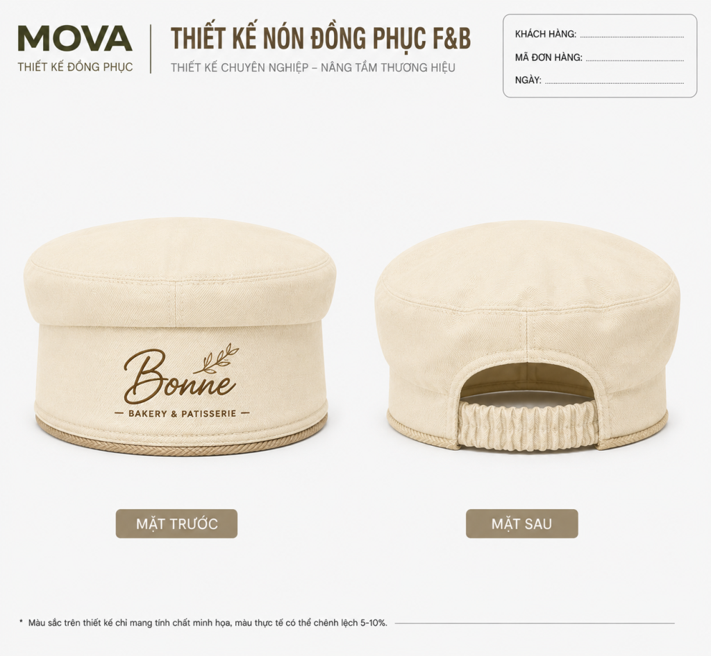 Nón Baker Cap Kem Bonne Bakery & Patisserie