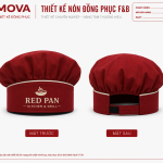 Nón Bếp Viền Đỏ Red Pan Kitchen & Grill