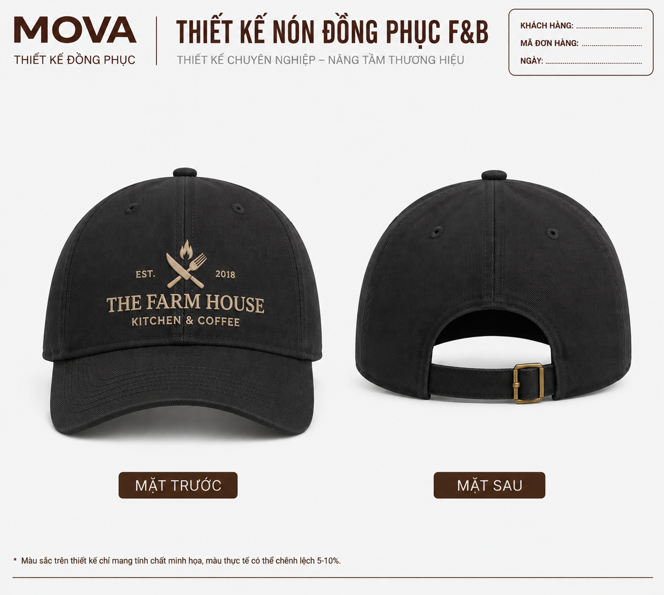 Nón Đồng Phục The Farm House Kitchen & Coffee