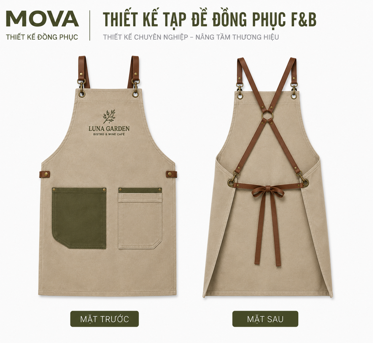 Tạp Dề Đồng Phục Luna Garden Bistro Wine Cafe